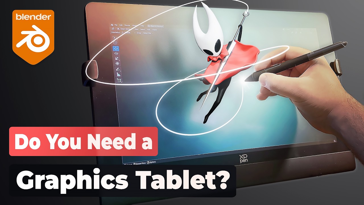 YouTube post by @cgboost for HUION. Caption reads: Before You Buy a Graphics Tablet for Blender…....