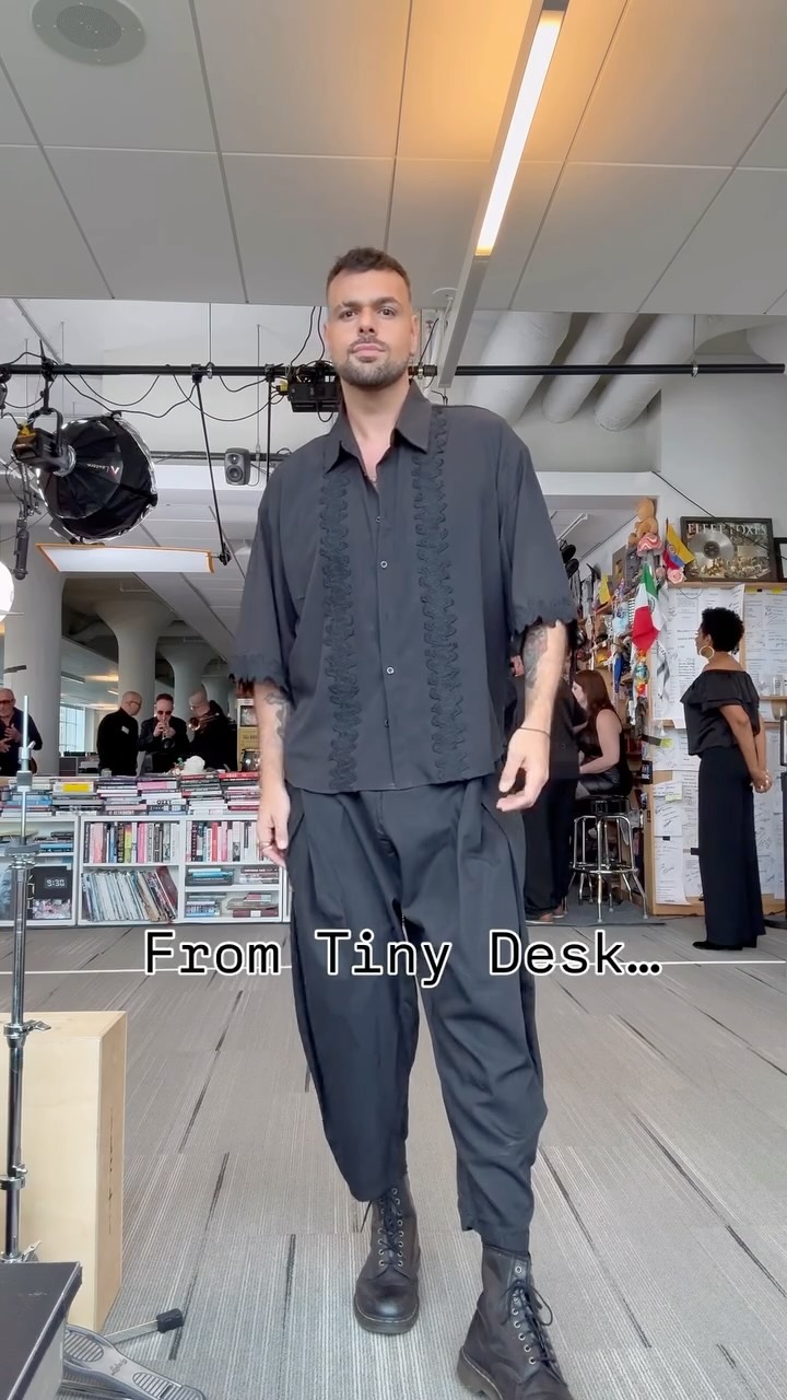 Instagram post by @robbieeliasofficial for Incerunmen. Caption reads: From #TinyDesk… to the streets! @incerunmenshop....