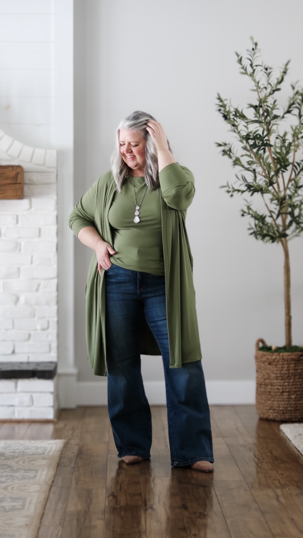 Instagram post by @dimplesonmywhat for Lane Bryant. Caption reads: This OVER 50 PLUS-SIZE girl is running toward....
