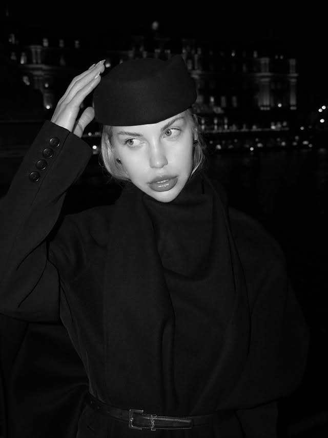 Instagram post by @lovavavilova for airBaltic. Caption reads: landed in… AMS! @airbaltic partner
wearing....