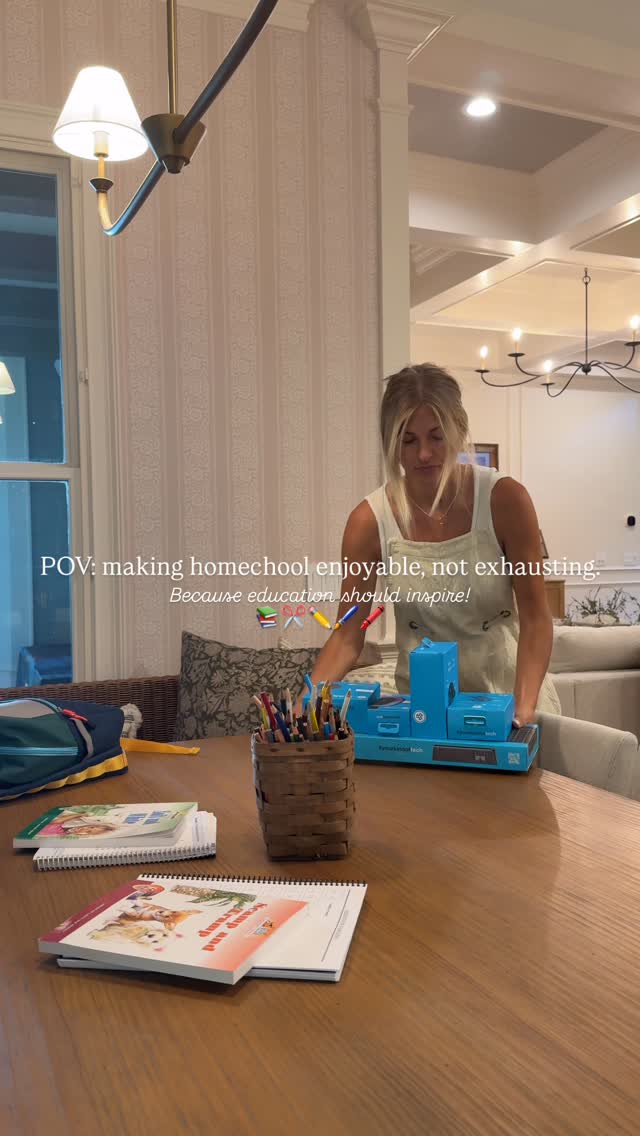 Instagram post by @thenottinghome for JLab. Caption reads: Homeschooling for us isn’t about cramming it all....