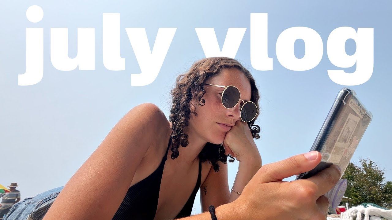 YouTube post by @jessicabrock. for ana luisa. Caption reads: a july weekend in my life! | pool day, reading....