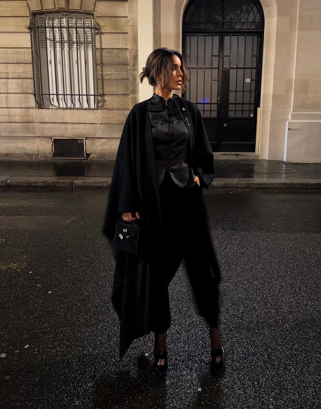 Instagram post by @nurbilenyavuzer for Loro Piana. Caption reads: 🖤 reklam.