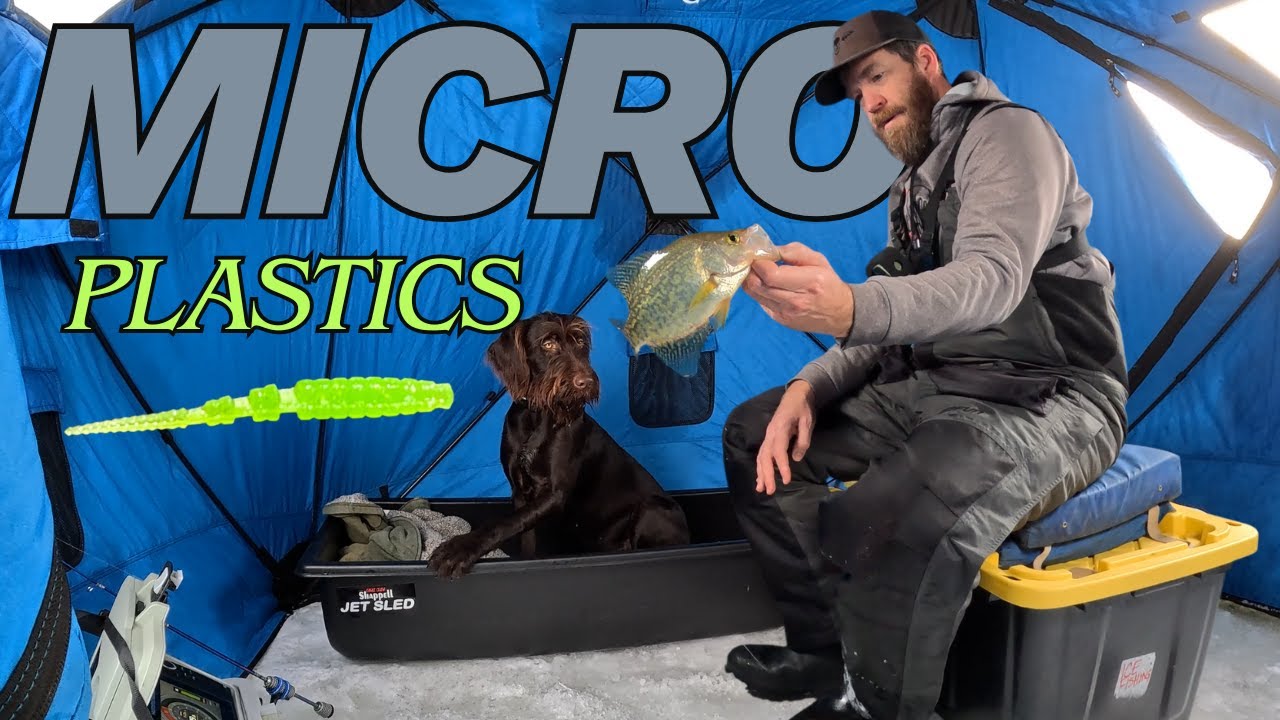 YouTube post by @AnglerX for Piscifun. Caption reads: Micro Plastics for Suspended Mississippi River....