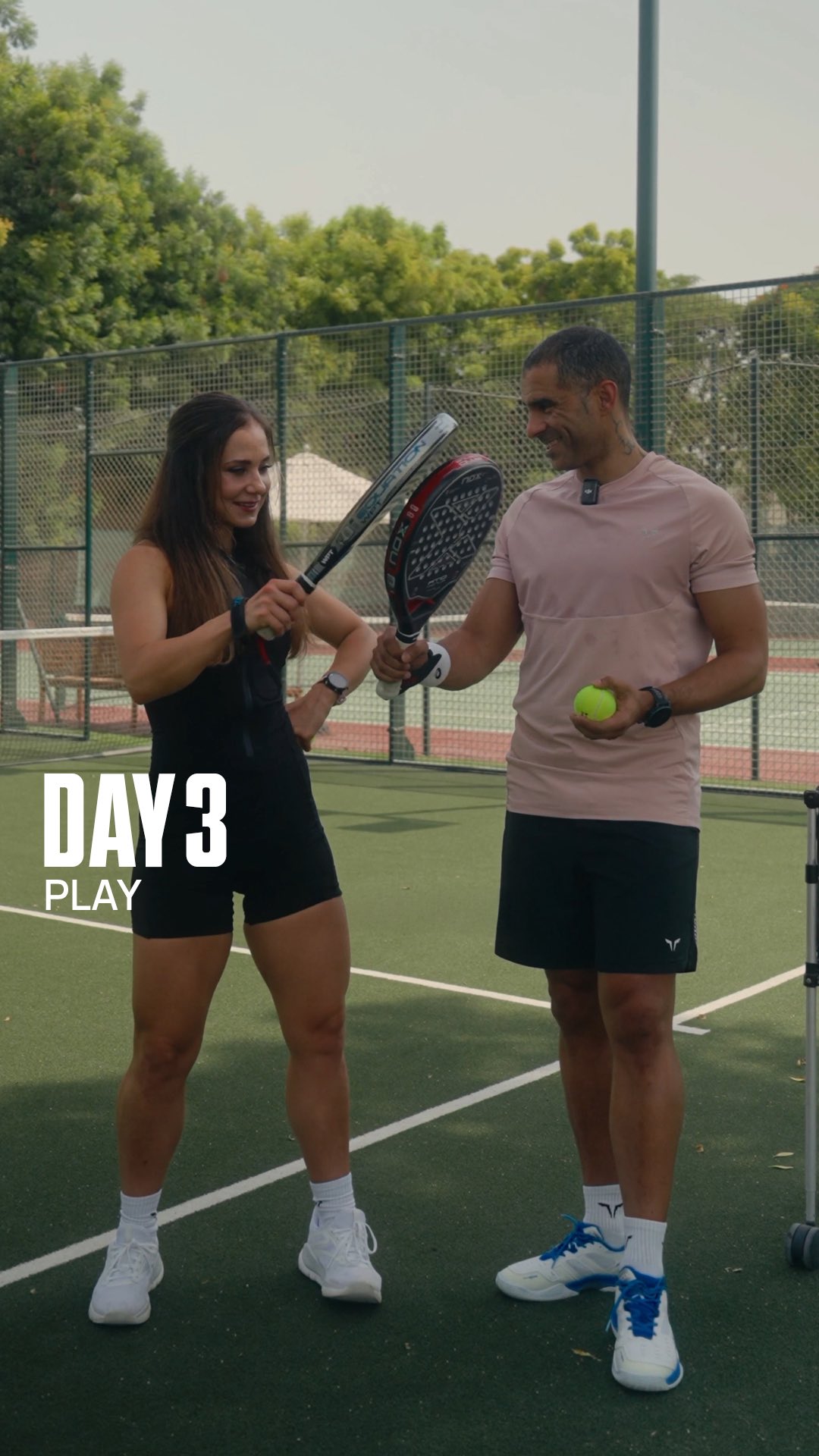 Instagram post by @tanyaazg for SQUATWOLF. Caption reads: Day 3. Time to play 🎾

@tanyaazg is stepping onto....