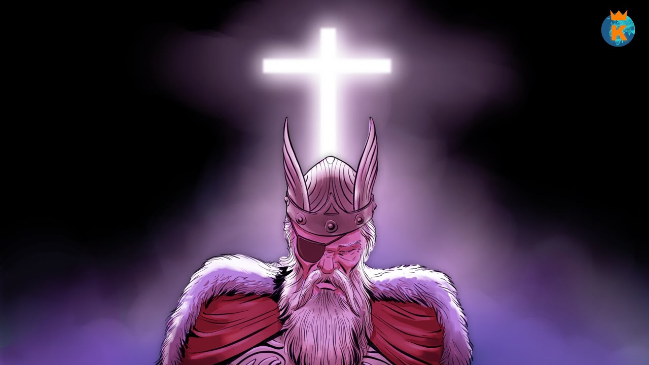 YouTube post by @Knowledgia for Storyblocks. Caption reads: Why did the Vikings become Christians?.