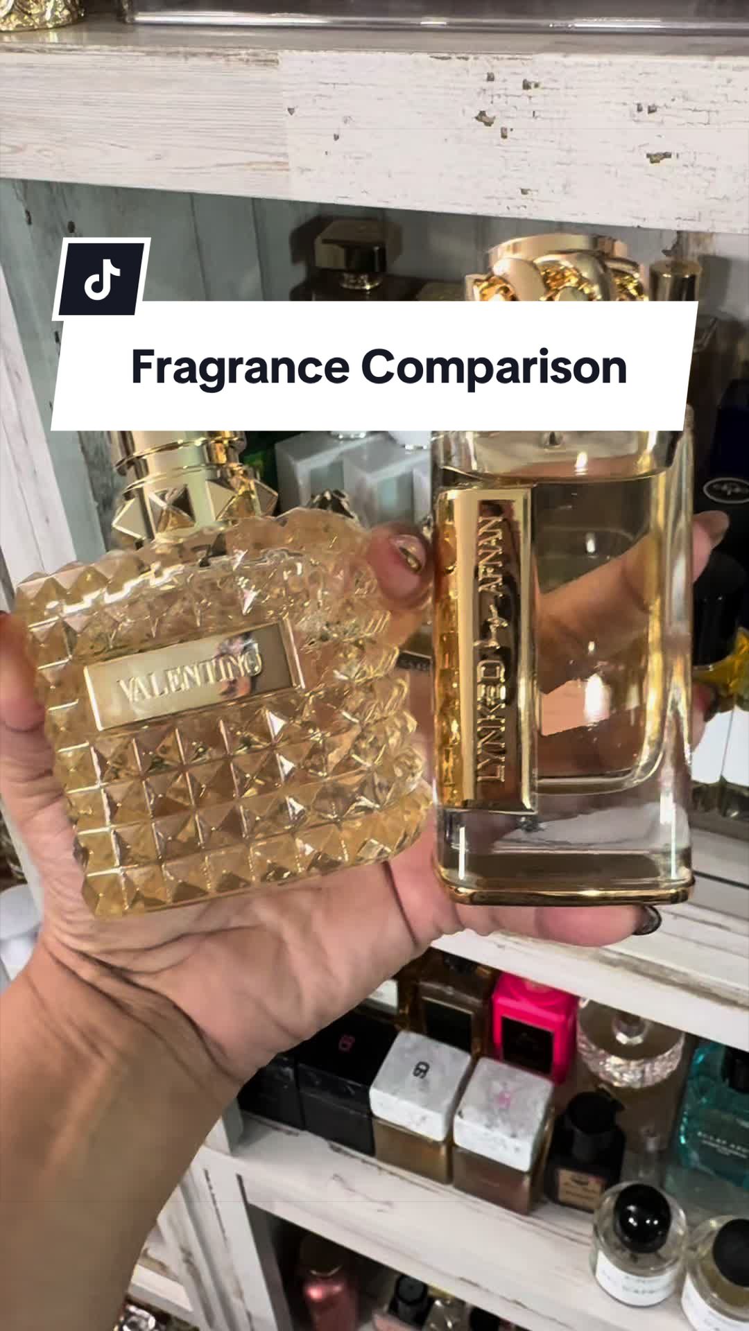 TikTok post by an influencer for Afnan Perfumes USA. Caption reads: [...] inspired by fragrance. @Afnan Perfumes USA....