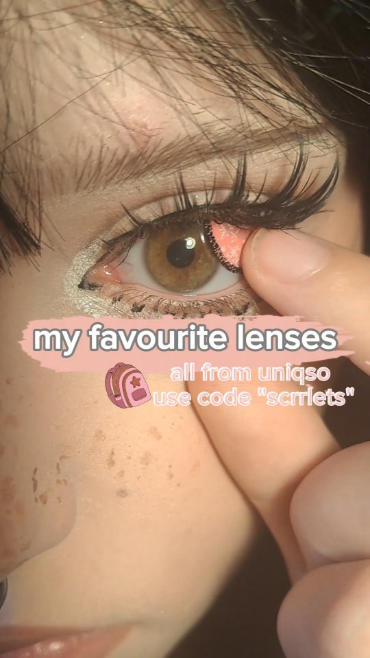 Instagram post by @scrrlets for UNIQSO. Caption reads: the prettiest lenses ever ♡
@uniqso 

i got two....