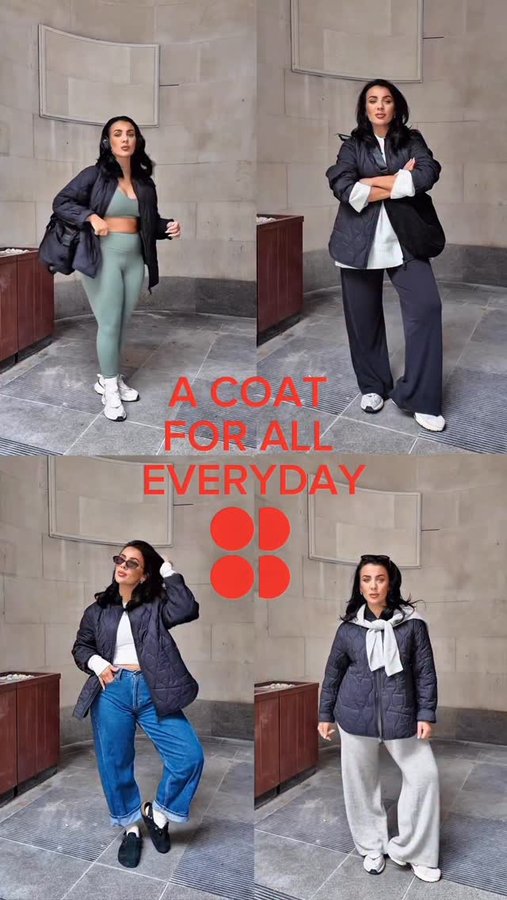 Instagram post by @_meaganwells for Sweaty Betty. Caption reads: NEED JACKET THAT CAN DO IT ALL? @sweatybetty heard....