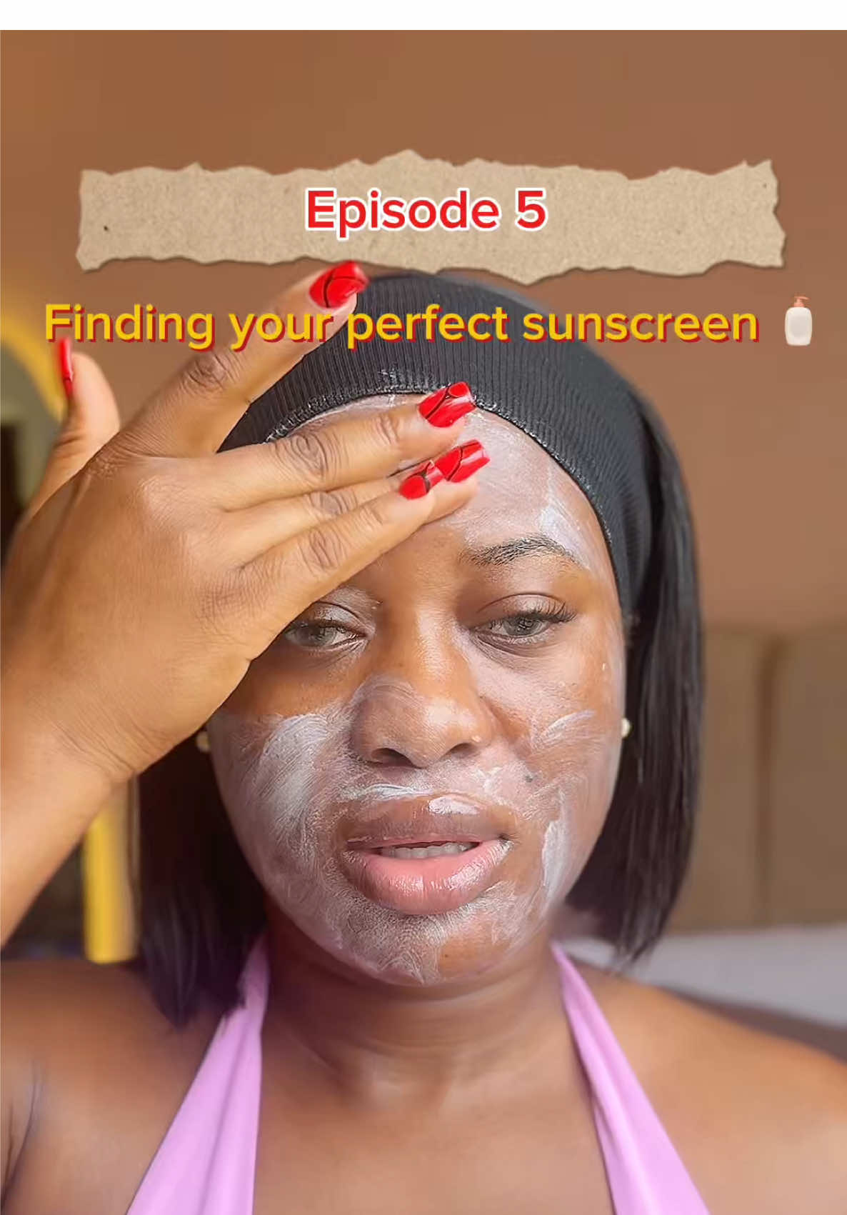 TikTok post by @beautywithangee for Haruharu Wonder. Caption reads: Haru Haru Wonder Black Rice Airyfit Sunscreen....