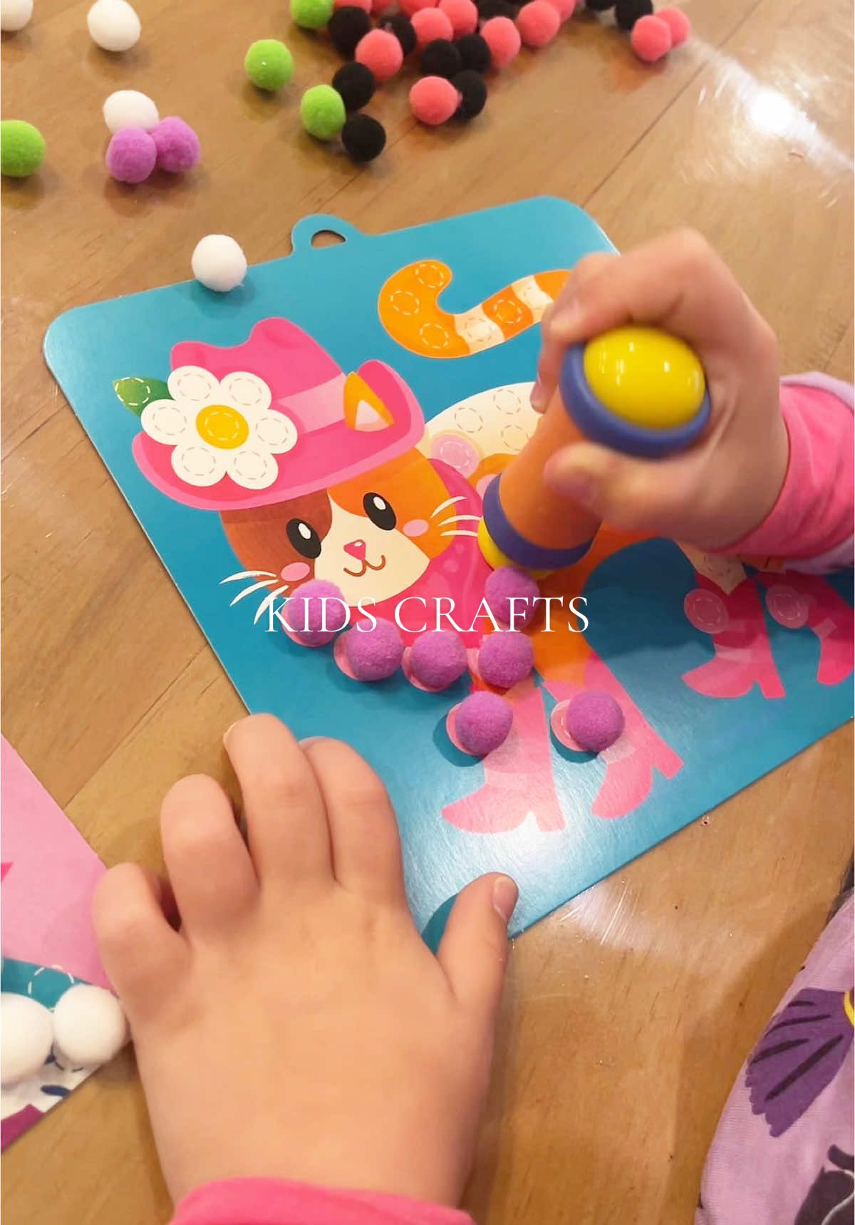 TikTok post by @sadiemarie0222 for Educational Insights. Caption reads: Kids Pom Pom Kit @Educational Insights....