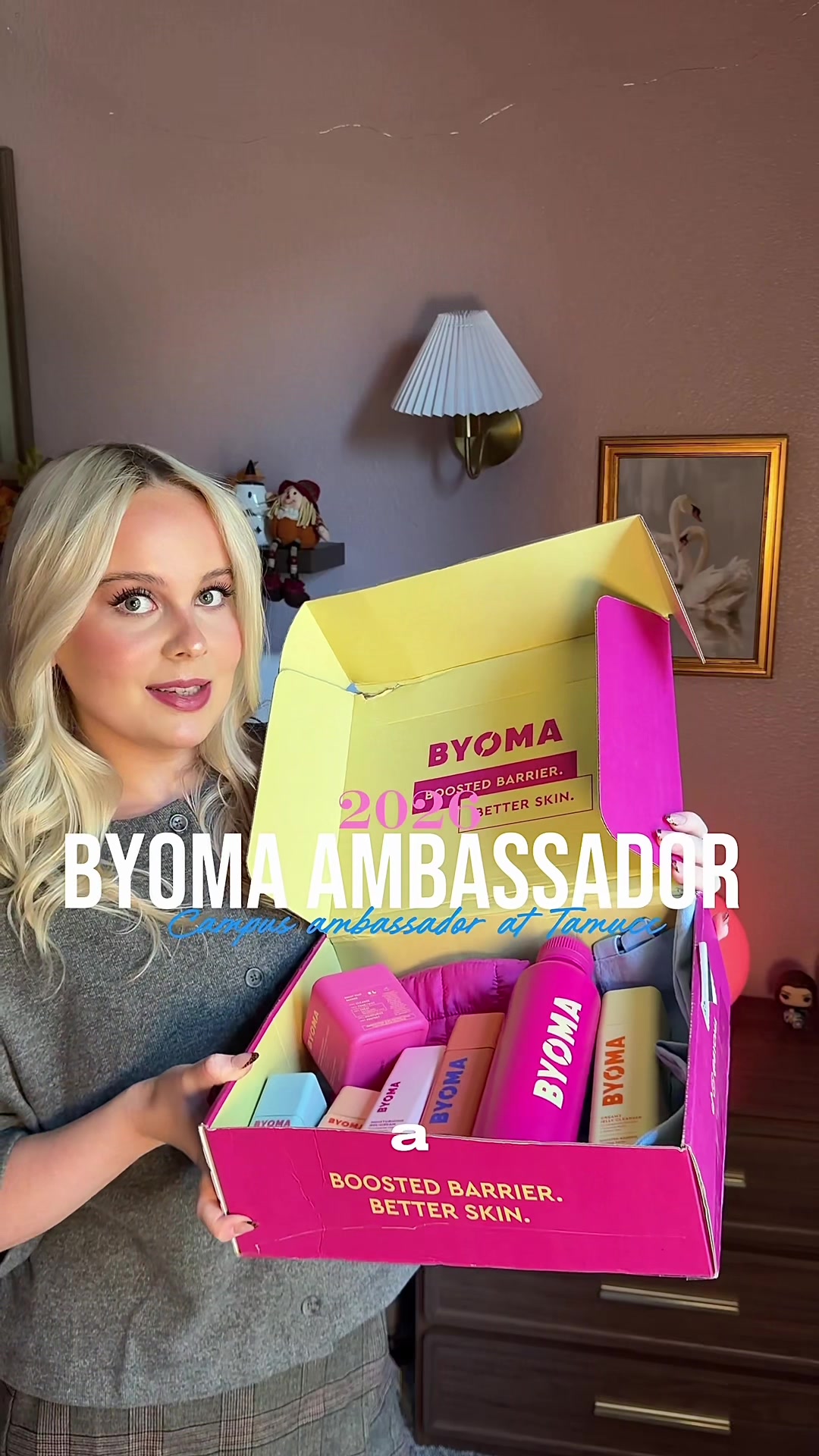 TikTok post by @_miaslyfe_ for Home From College. Caption reads: [...] journey with you all!!🩷🤍✨ @byoma @Home....