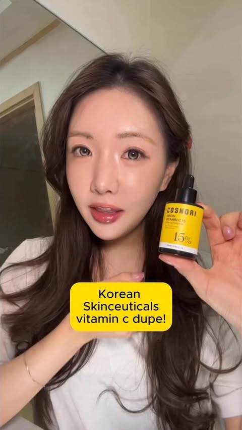 Instagram post by @anna.lee.jy for Cosnori. Caption reads: [...] C E Ferulic! This vitamin c ampoule by....