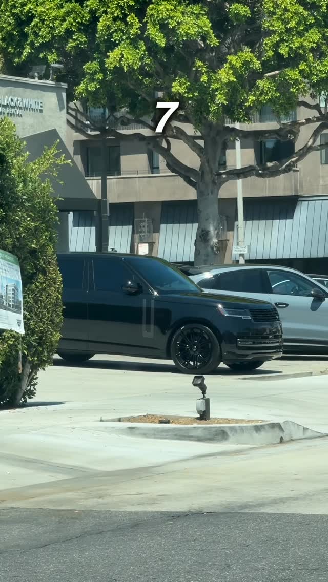 Instagram post by @drakemoschkau for Land Rover. Caption reads: Beverly Hills is truly @rangerover land....