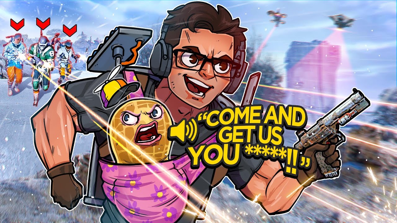 YouTube post by @shroud for Logitech G. Caption reads: CARRYING THE FUNNIEST PLAYER IN ARC RAIDERS.