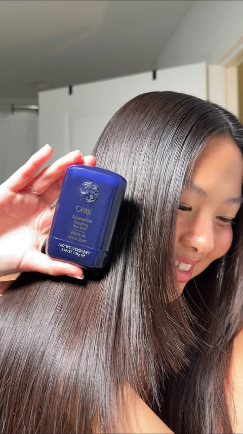 Instagram post by @abigaillinnn for Oribe. Caption reads: [...] real difference is in the FINISH! The @oribe....
