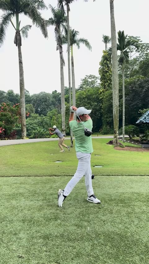 Instagram post by @minsubsim for Topgolf. Caption reads: Kevin. Caesario. Akbar..