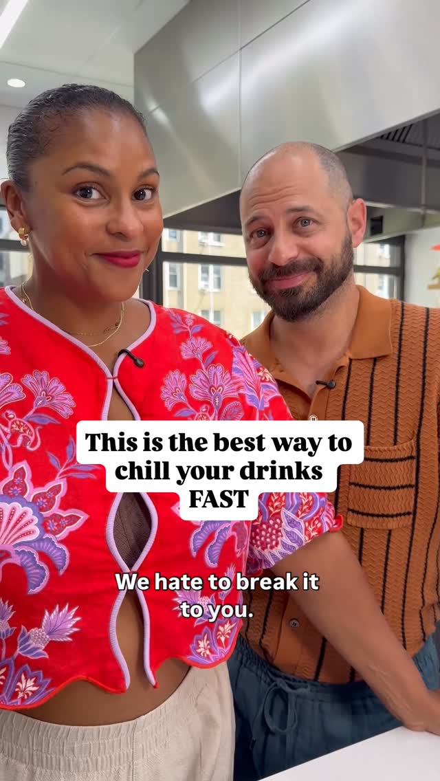 Instagram post by @muddlingmemories for Delish. Caption reads: Still tossing your drinks in the freezer?....