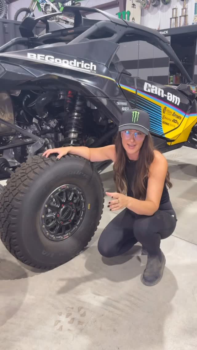 Instagram post by @sarapricemx for BFGoodrich Tires. Caption reads: My 3 favorite @bfgoodrichtires tire models and....