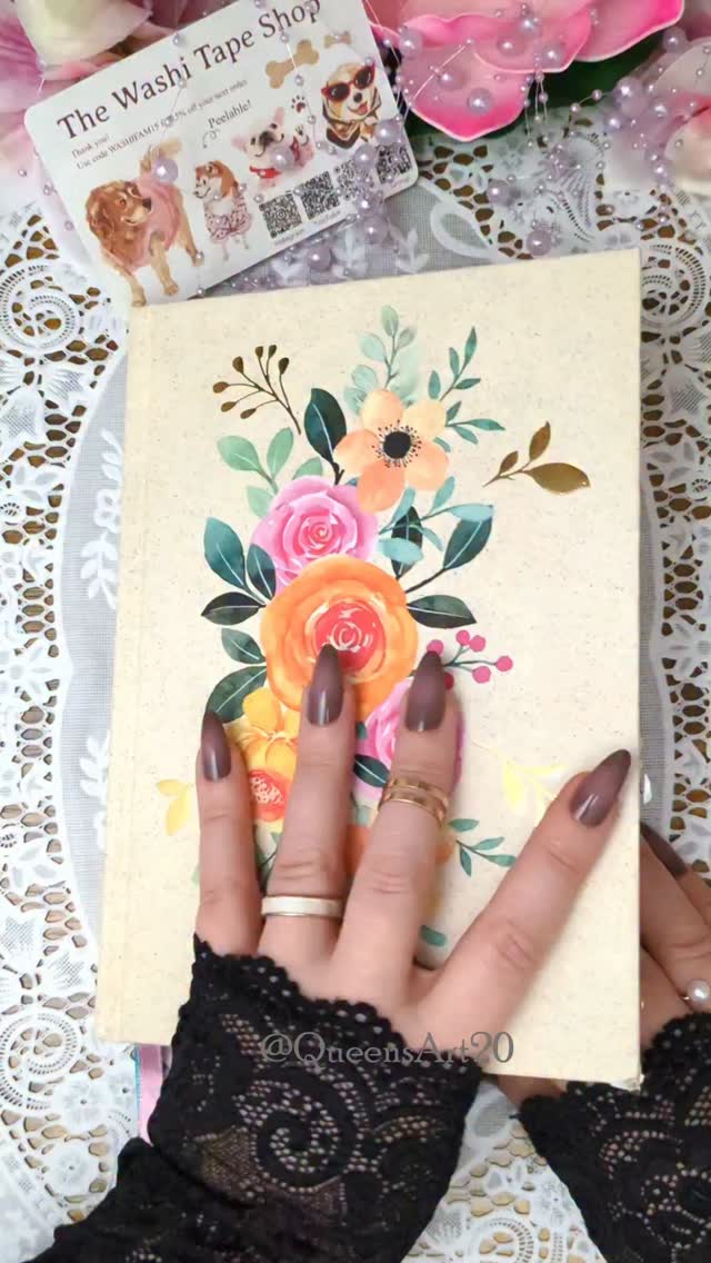 Instagram post by @queensart20 for The Washi Tape Shop. Caption reads: ✨ ASMR | Trick or Treat🦇 using beautiful PET....