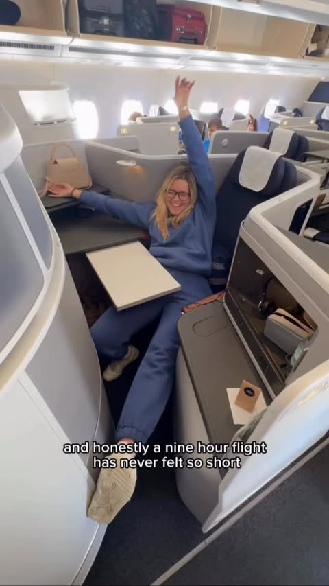 Instagram post by @gabbyygonz for Lufthansa. Caption reads: [...] to fit in in Paris after fitting in on....