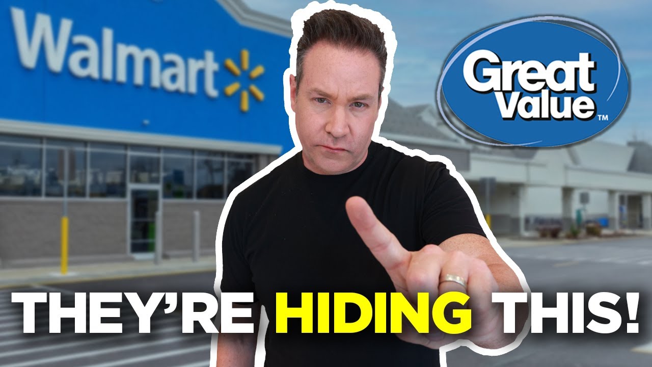 YouTube post by @RossenReports for COZY EARTH. Caption reads: Who REALLY Makes Great Value? Walmart's Secret....