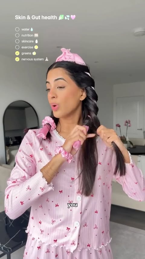 Instagram post by @tanvi.x for Rheal Superfoods. Caption reads: my daily reminder that small habits >>> big....