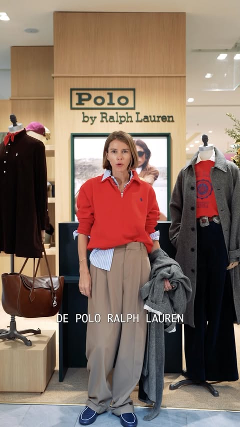 Instagram post by @monicaainleydlv for Polo Ralph Lauren. Caption reads: Je @PoloRalphLauren at @GaleriesLafayette Paris....