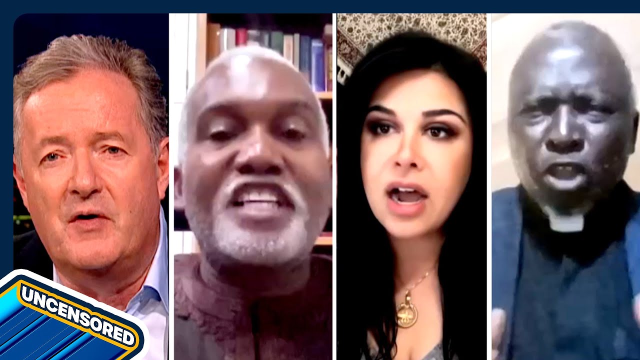 YouTube post by @PiersMorganUncensored for ExpressVPN. Caption reads: “SHAME On Him For LYING” Nigerian Minister Grilled....