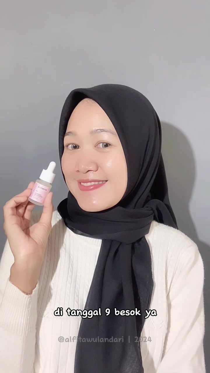 TikTok post by @alfitawulanda for Acneno Indonesia. Caption reads: [...] sekarang buat dapetin harga promo @Acneno....