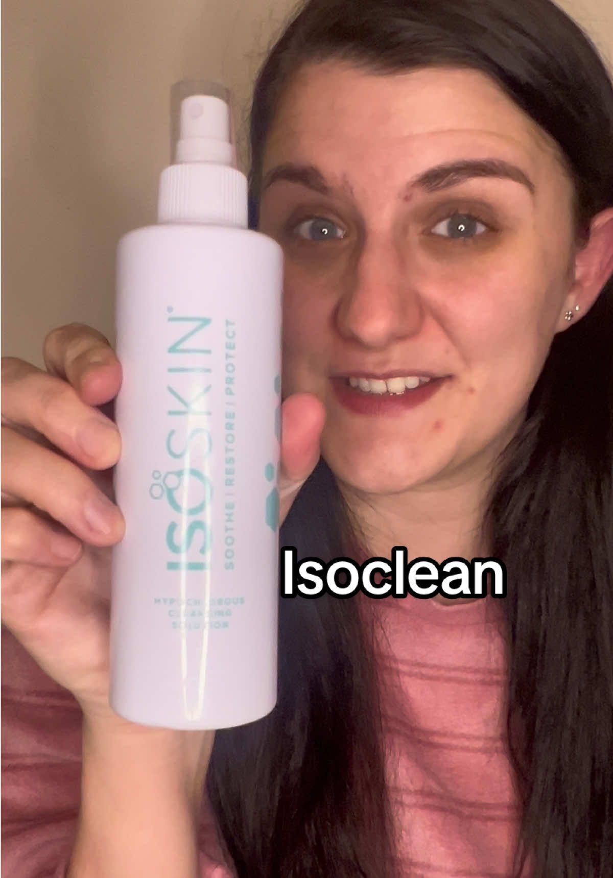 TikTok post by @rach_lang98 for ISOCLEAN. Caption reads: [...] Easiest Face Cleaner! 🫶🏽 @ISOCLEAN....