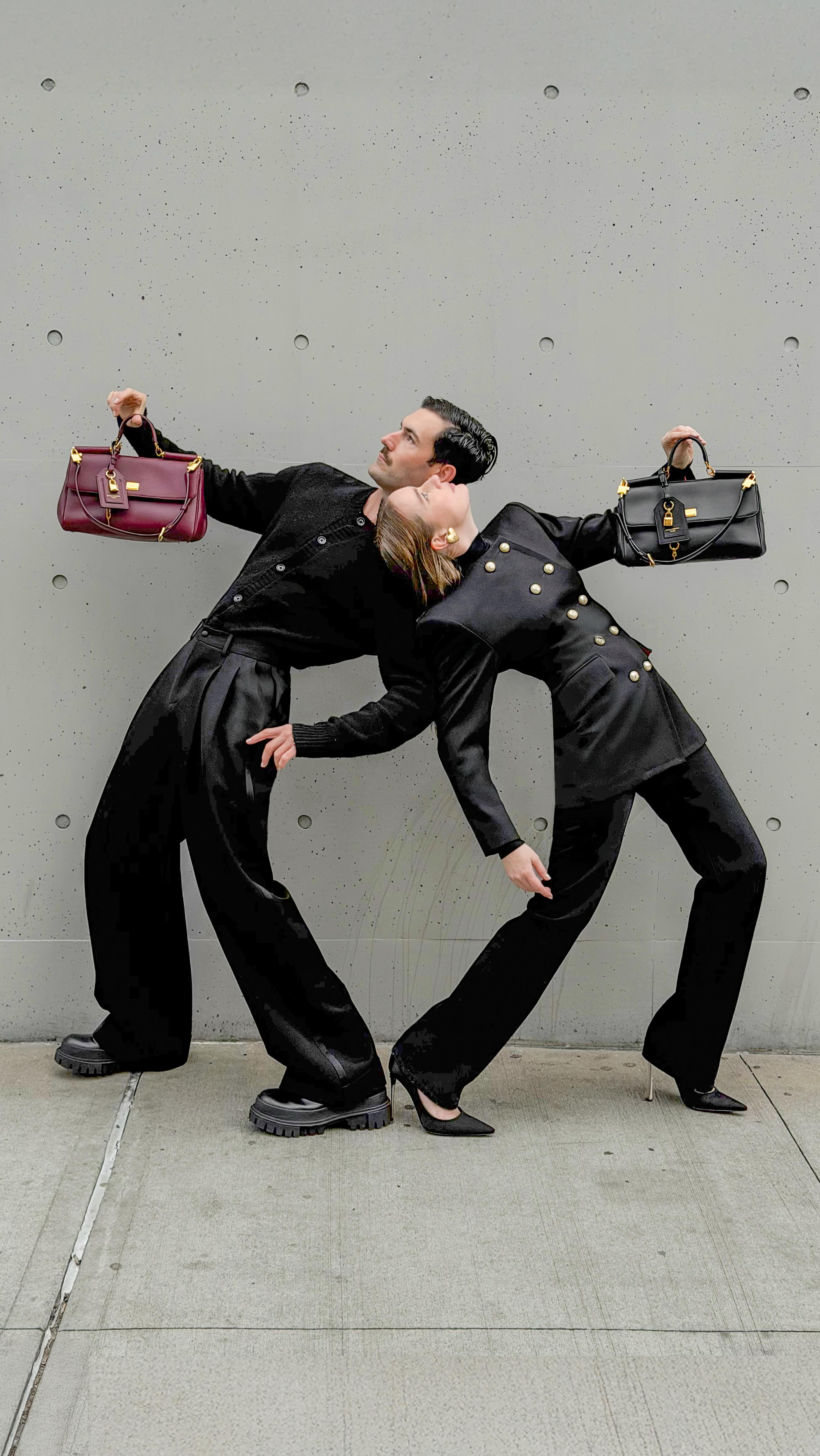 Instagram post by @young_emperors for Dolce&Gabbana. Caption reads: The My Sicily bags look great on them tho....