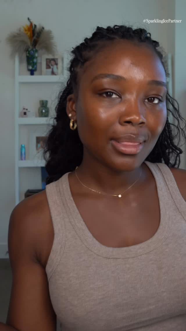 Instagram post by @melinda_melrose for Sparkling Ice. Caption reads: Creating a makeup look inspired by my favorite....