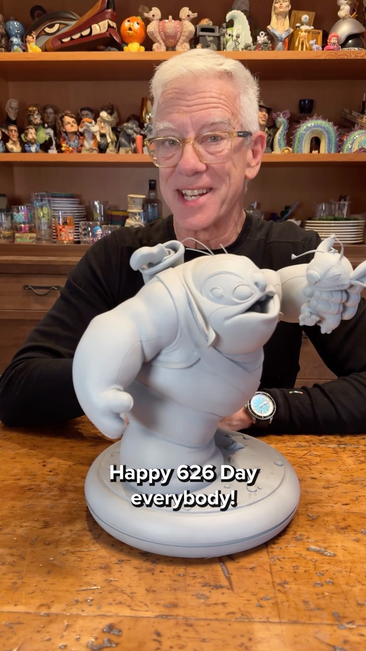Instagram post by @chrissandersart for Disney. Caption reads: a special message from the #LiloAndStitch creator....