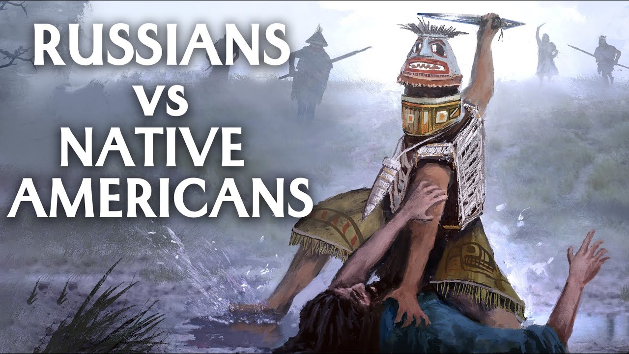 YouTube post by @HistoryDose for Redbubble. Caption reads: The Russian vs. Native American War (1802-1804).