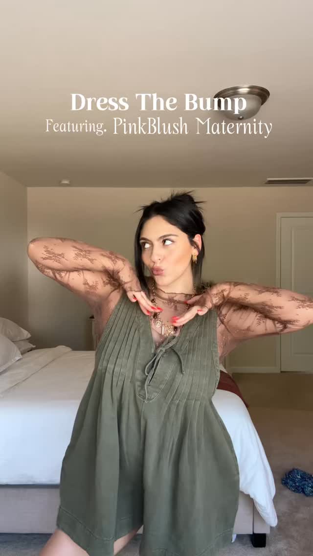 Instagram post by @alythebagel for PinkBlush Maternity. Caption reads: [...] in time for fall 🍂☕️ Thank you....