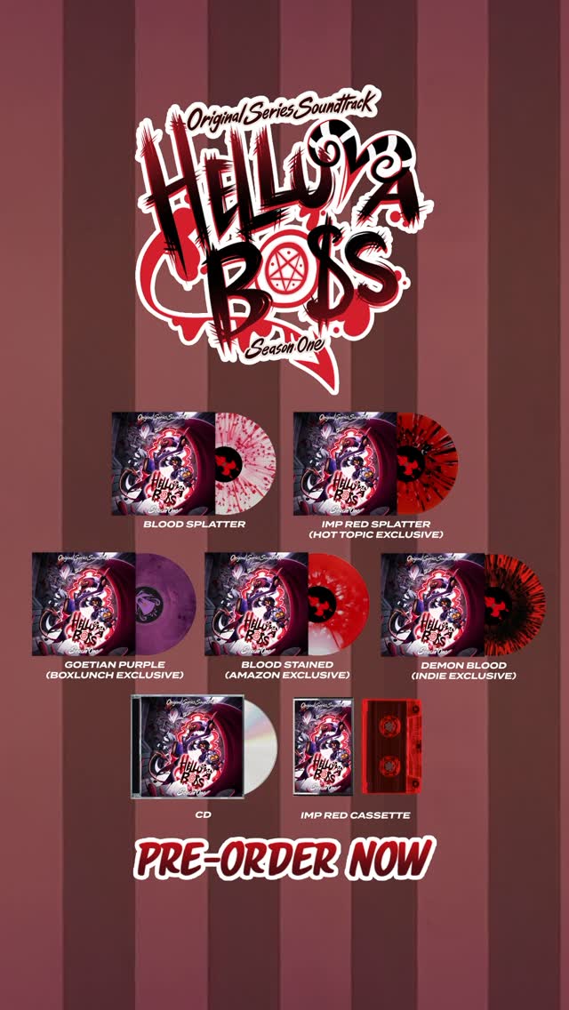 Instagram post by @spindlehorsetoons for Atlantic Records. Caption reads: The full Helluva Boss: Season One (Original....