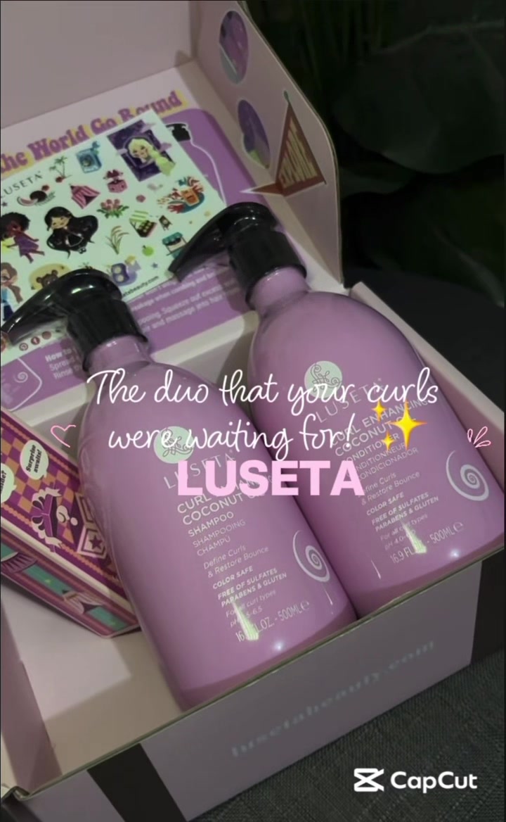 TikTok post by @yord.mass23 for Luseta Beauty. Caption reads: [...] 🥥💜 🛒👌🏾Get yours on Amazon: @Luseta....