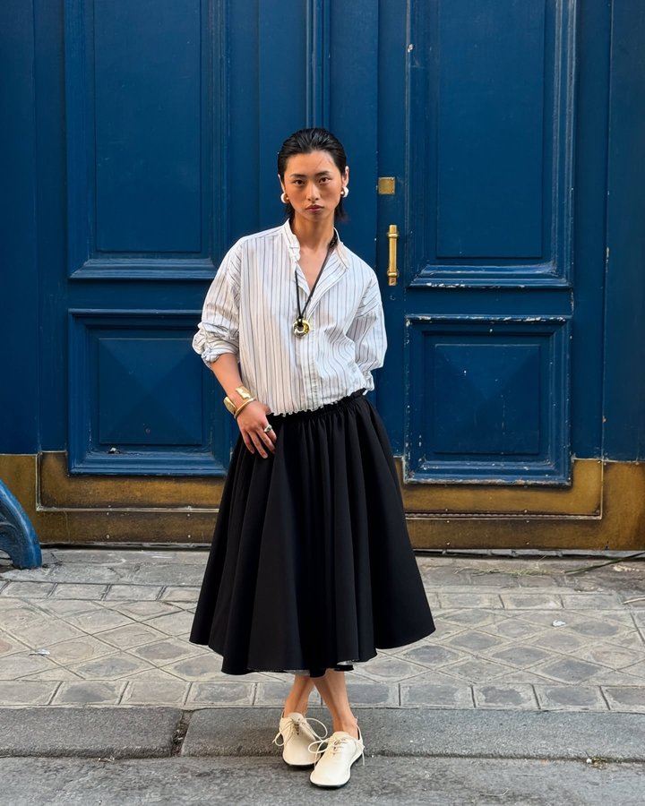 Instagram post by @sabrinaaalan_ for AMI Paris. Caption reads: @amiparis show was everything and more ad.