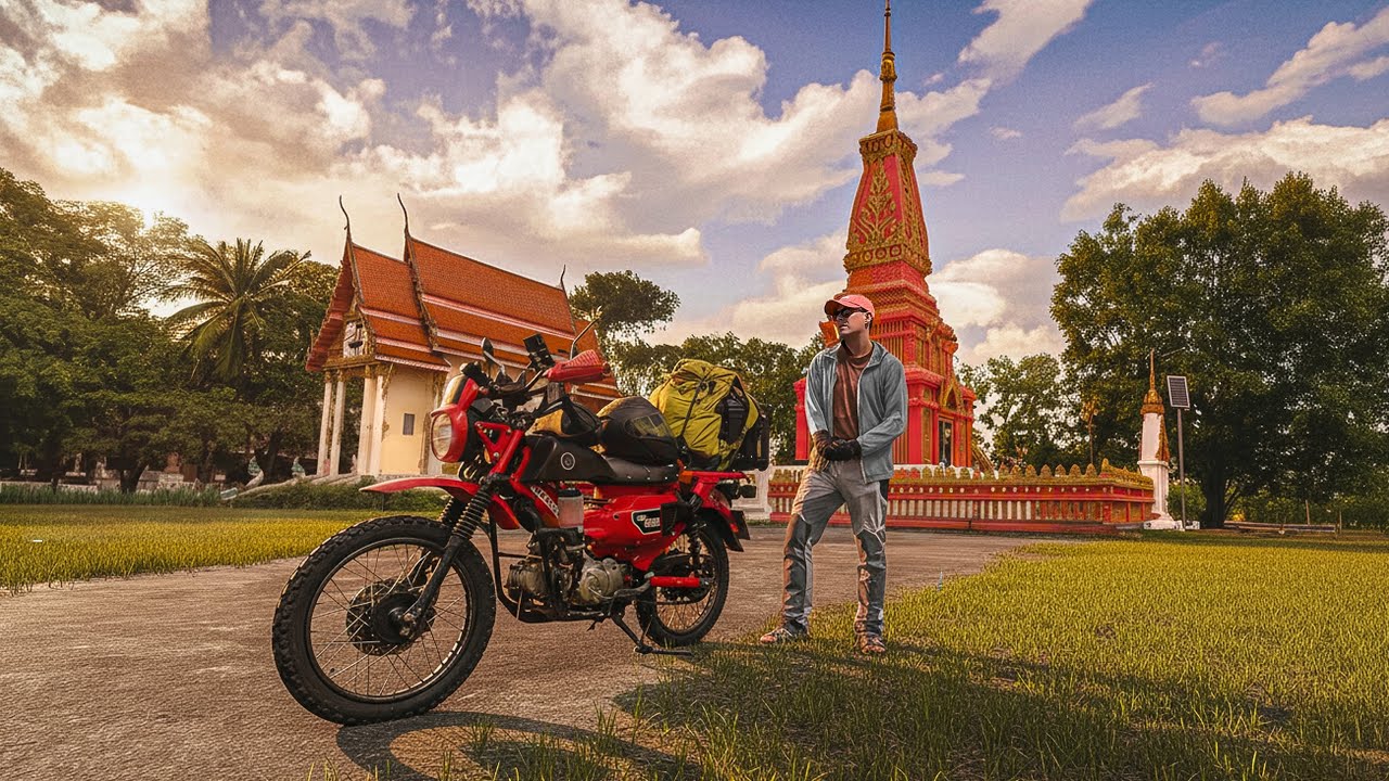 YouTube post by @PaddyDoyle. for SafetyWing. Caption reads: Exploring Mukdahan (My Kind of Town) 🇹🇭 Journey....