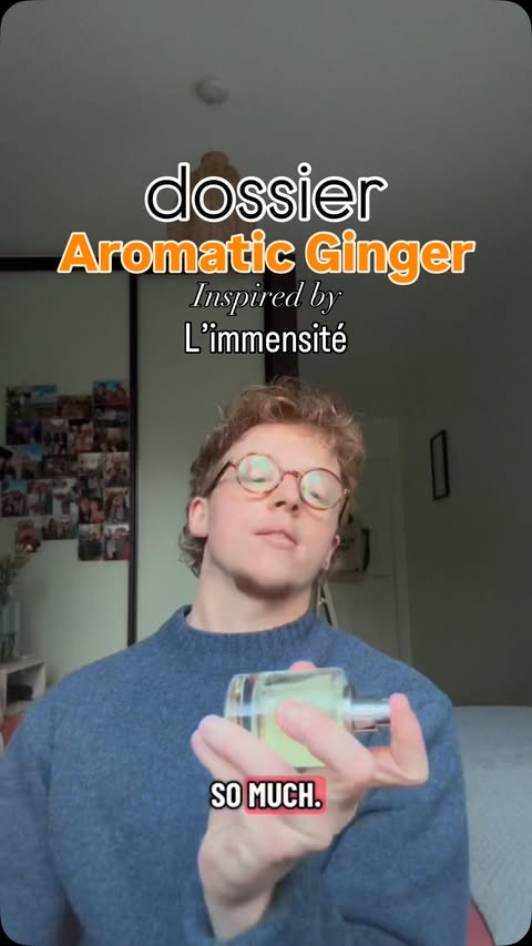 Instagram post by @teddyhinde for Dossier. Caption reads: thank you so much @dossierperfumes - i love....