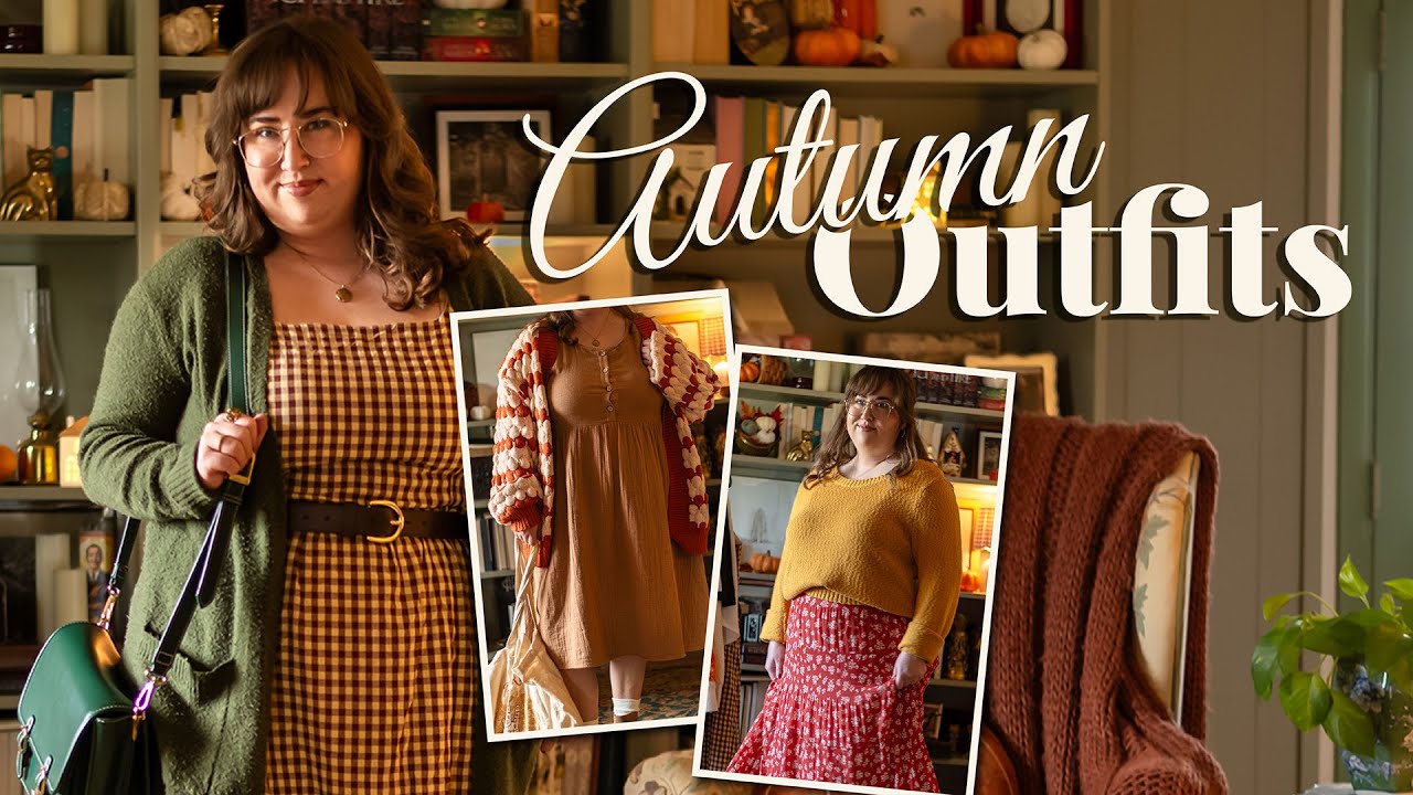 YouTube post by @shelbyscottage for Poshmark. Caption reads: Autumn Outfits 2025 | Cozy and Cute Fall Outfit....