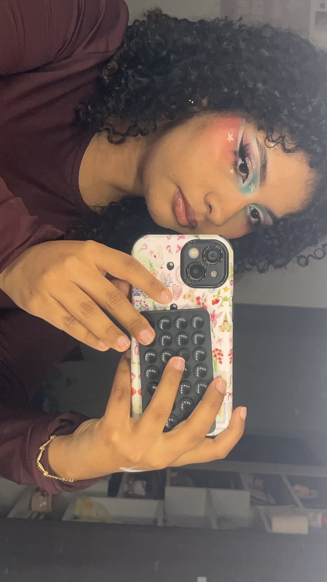 Instagram post by @svndusmakeup for ColourPop Cosmetics. Caption reads: @chappellroan inspired makeup....