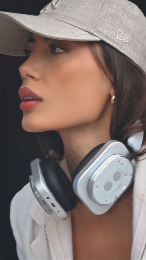 Instagram post by @georginamazzeo for nothing. Caption reads: @nothing better than good headphones you actually....