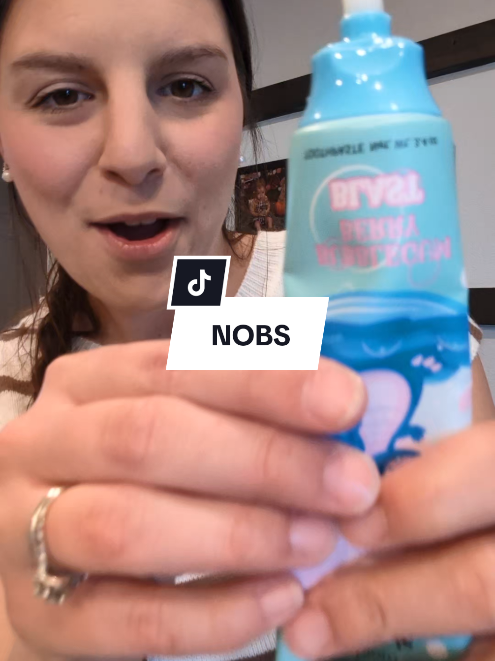 TikTok post by @stephsteeed for No BS Toothpaste. Caption reads: #nobstoothpaste #nobsjr #toothpaste #cleanproducts....