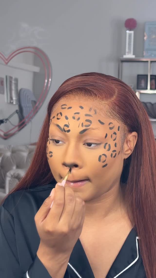 Instagram post by @beatsbydeb for Ivy Beauty. Caption reads: easy feline makeup anyone?🐆 last-minute makeup is....