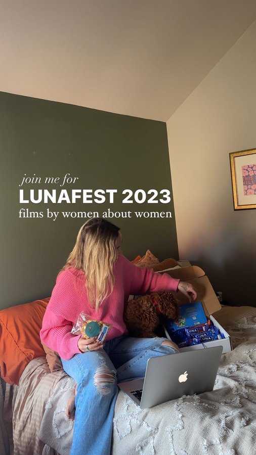 Instagram post by @rachel_havekost for LUNA Bar. Caption reads: #PlayAPart #LUNABarCrew #ad Growing up my mom used....