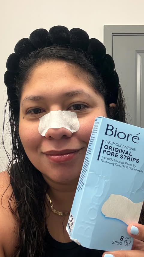 Instagram post by @tefamadero for Bioré USA. Caption reads: gifted by Biore ✨ Clear skin, no filter needed ✨....