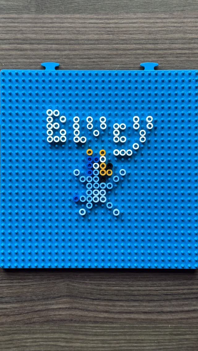 Instagram post by @pappasparlor for Bluey. Caption reads: BLUEY intro, as few pixels as....