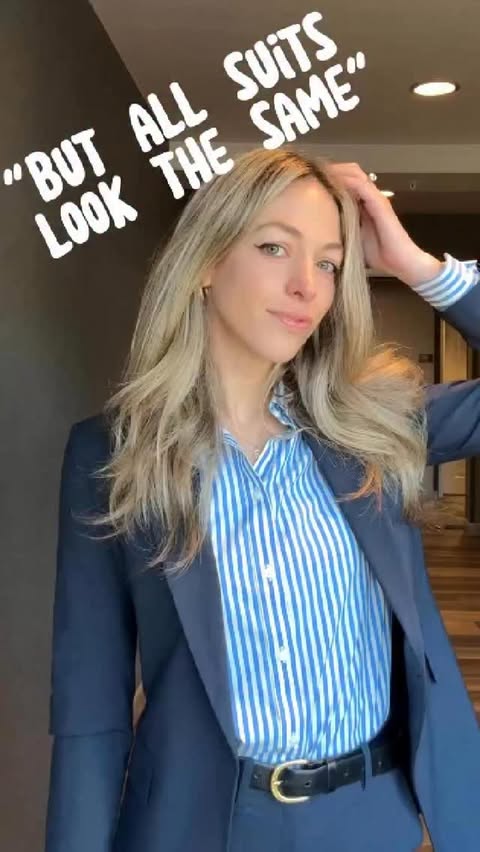 Instagram post by @attired__attorney for Theory. Caption reads: a week of outfits to plz fix in #gifted....